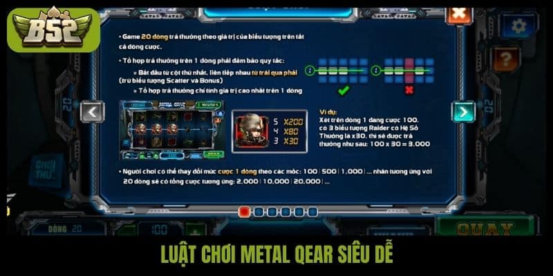 Luật chơi Metal Qear siêu dễ